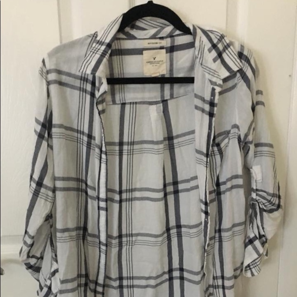 American Eagle White Flannel